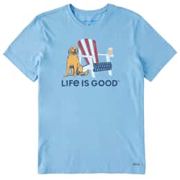 Life Is Good Men's American Adirondack Beer T Shirt