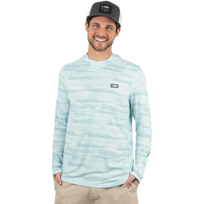AFTCO Men's Ocean Bound Hooded Performance Shirt