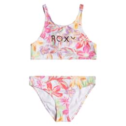 Roxy Long Sleeve One Piece Swimsuit in Anthracite Hot Tropics
