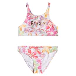 ROXY Girls' Tropical Time Crop Bikini Set