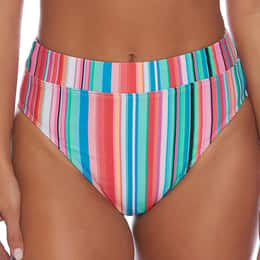 Next By Athena Women's Tavarua Stripe Platform Bikini Bottoms