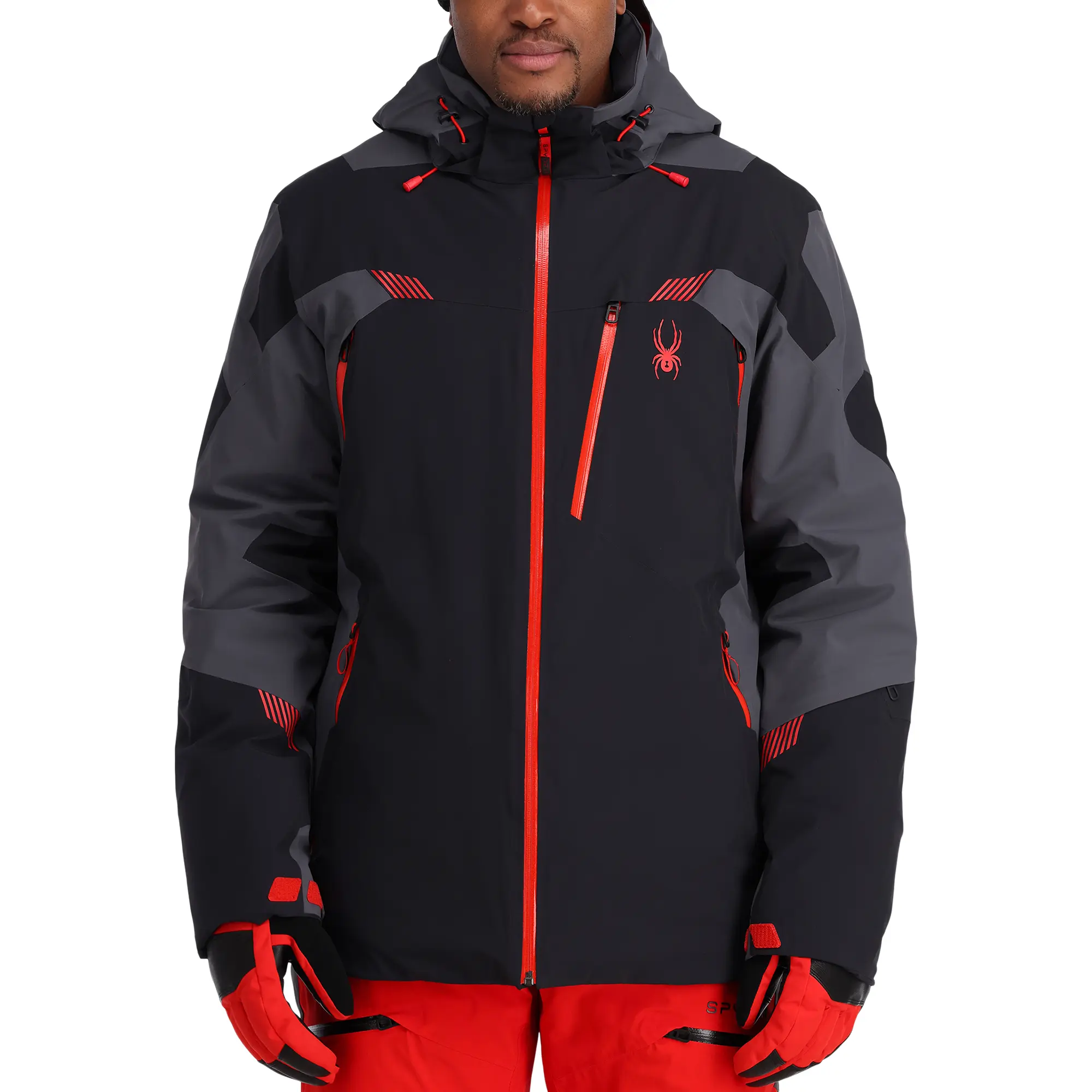 Spyder Leader スキーウェア ジャケット メンズ 白・黒・グレー・赤 Spyder Leader スキーウェア ジャケット メンズ 白・黒・グレー・赤