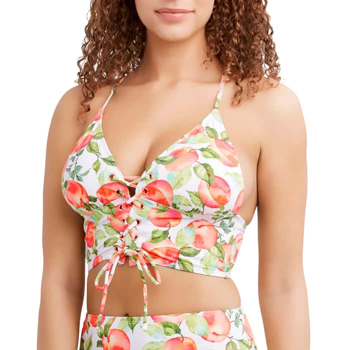 BCBGMAXAZRIA Women's Peachy Lace-Up Midkini