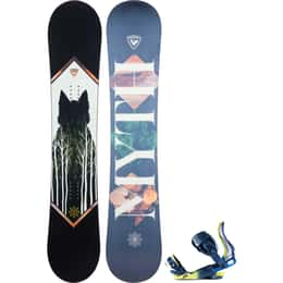 The Rossignol Women's Myth Snowboard + Salomon Women's Mirage Snowboard Bindings '24