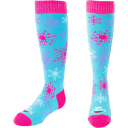Hot Chillys Kids' Snowflake Mid Volume Socks