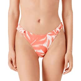 ROXY Women's Palm Haze Knotted Scoop Cheeky Bikini Bottom