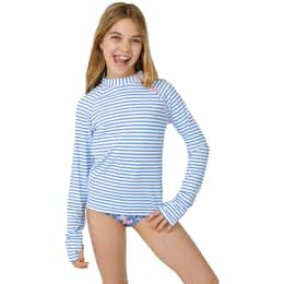 Cabana Life Little Girls' 3-Piece Long Sleeve Rashguard Set