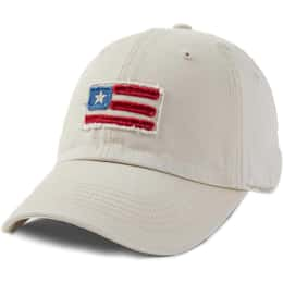 Life Is Good Men's American Flag Tattered Chill Cap