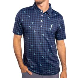 William Murray Golf Men's WM Houndstooth Polo