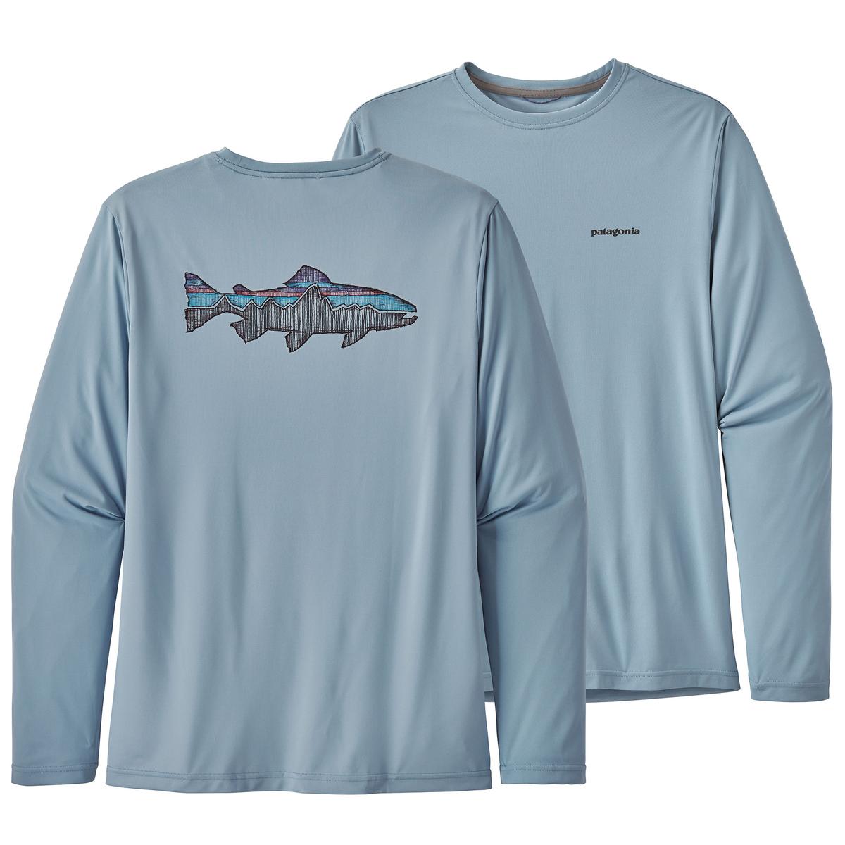 Patagonia Men's Long-Sleeve Capilene Cool Daily Fish Graphic Shirt ...