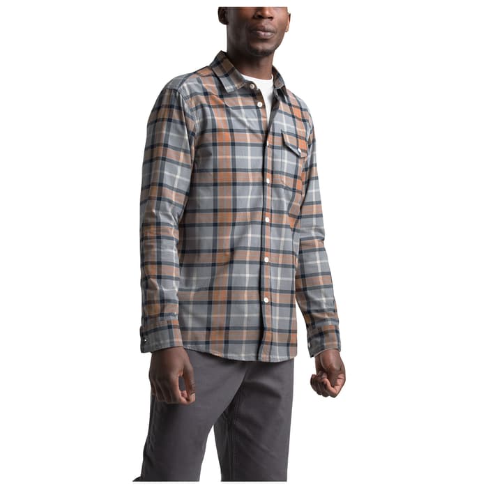 The North Face Men's Stayside Chamois Long Sleeve Button Up Shirt Sun