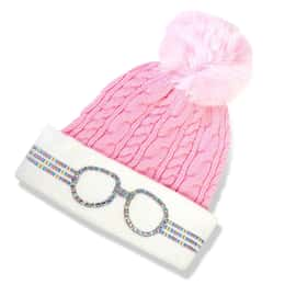 Bling2o Kids' Powder Pink Knit Beanie