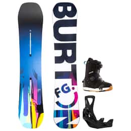 Burton Women's Feelgood Snowboard + Step On Re:Flex Snowboard Bindings + Felix Step On Snowboard Boots Package '24