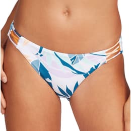 ROXY Women's Printed Beach Classics Full Bikini Bottoms Snow White