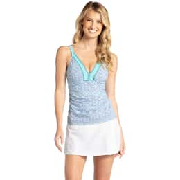 Cabana Life Women's Embroidered Tankini Top