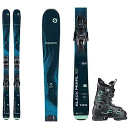 Blizzard Women's Black Pearl 82 SP Snow Skis + TLT 10 Bindings + Mach Sport MV 85 W GripWalk Ski Boots Package '24