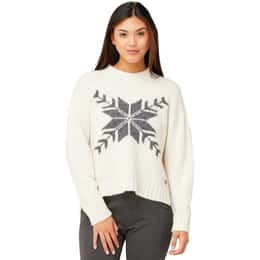 Krimson Klover Women's Snowflake Baby Alpaca Sweater