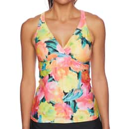 Next By Athena Women's Mai Tai Bloom Lunge Tankini Top