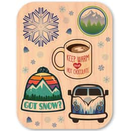 Dust City Wood Sticker Snow Variety Pack Wood Sticker