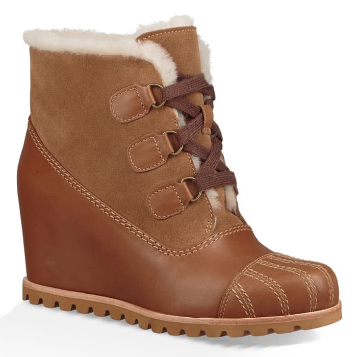 womens ugg wedge booties