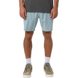 O'Neill Men's Reserve Light Check Elastic Waist 18" Hybrid Shorts