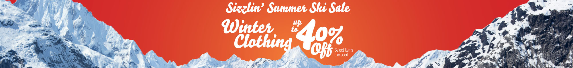 Sizzling Summer Ski Sale. Up to 40% Off. 
