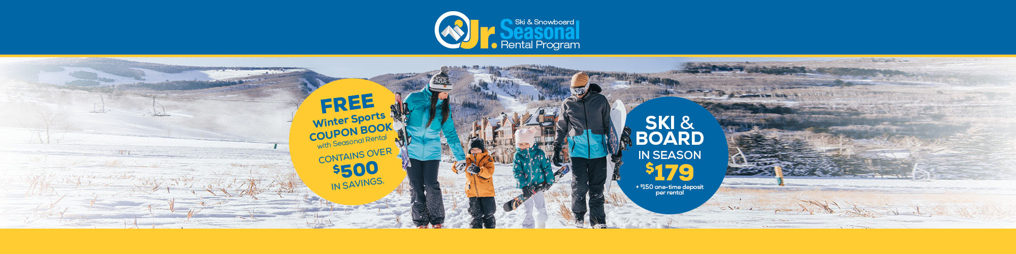 Junior Ski & Snowboard Seasonal Rentals