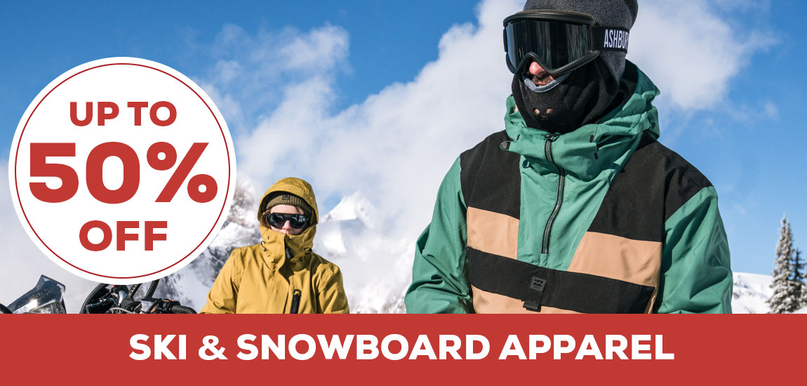 Ski & Snowboard Apparel up to 50% Off