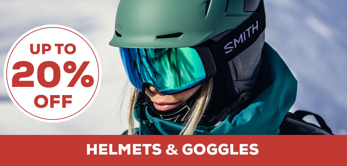 Helmets & Goggles up to 20% Off