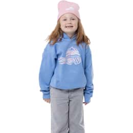 Ski Like A Girl Girls' Blue Cotton Candy Hoodie