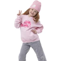 Ski Like A Girl Girls' Pink Camo Hoodie