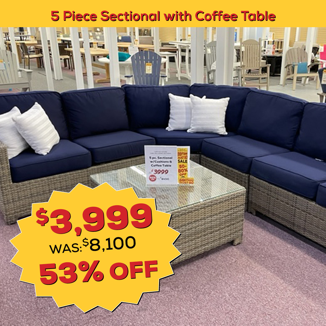 5 Piece Sectional with Coffee Table