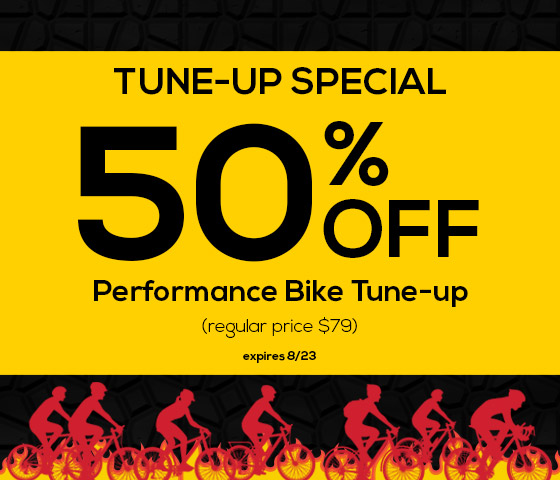 Tune-Up Special. 50% off performance bike tune-up
