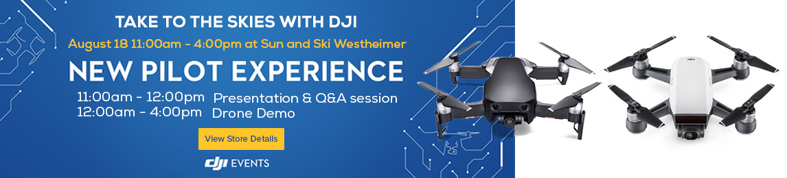DJI DEMO August 18 from 11 am - 4 pm. Presentation, Q&A Session and drone demo