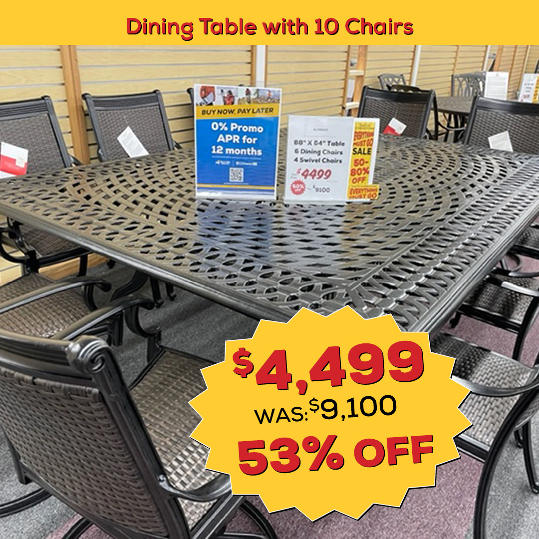 Dining Table with 10 Chairs