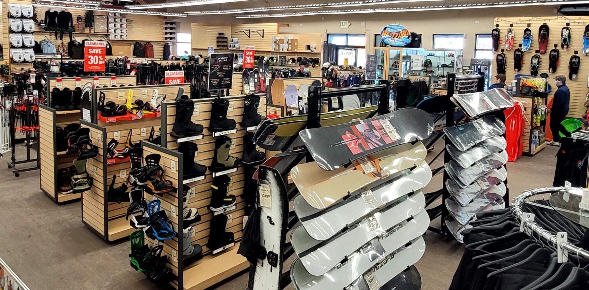 Snowboard shop at Sun & Ski Sports