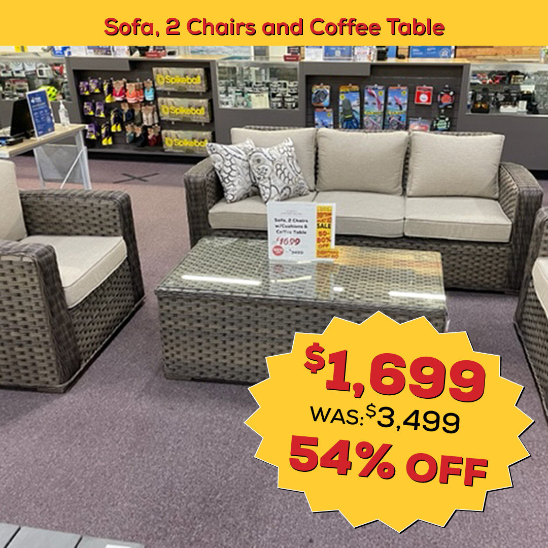 Sofa, 2 Chairs & Coffee Table