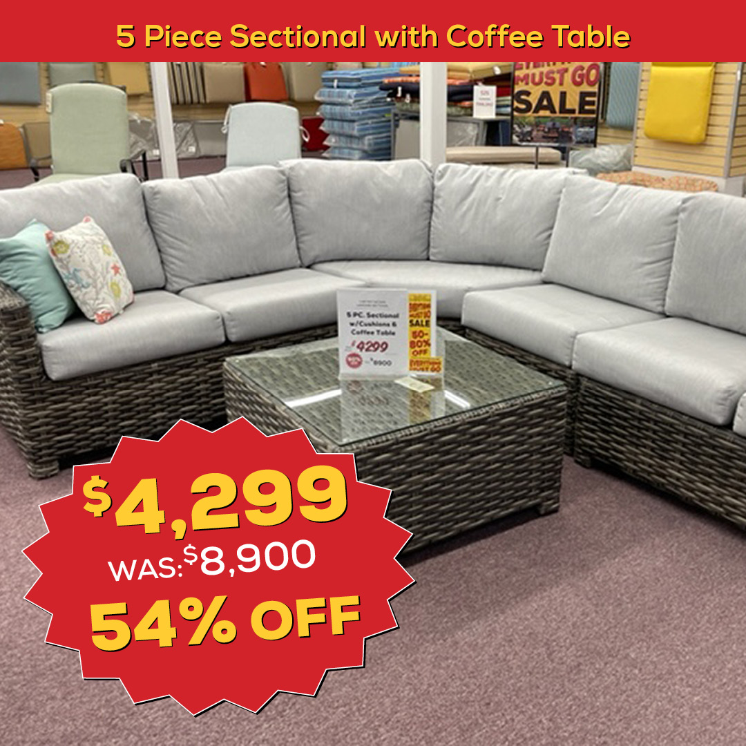 5 Piece Sectional with Coffee Table