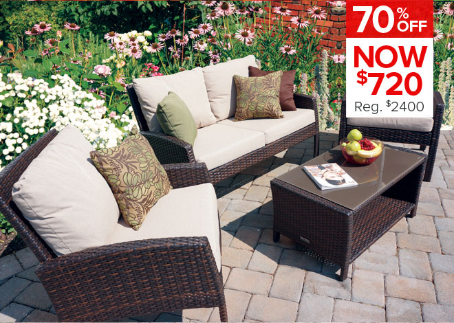 70% Off Grand Cayman 4 Piece Deep Seating. Now $720
