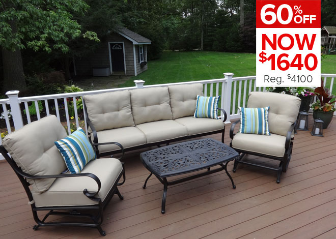 60% Off Casual Classic 5 Piece Seating. Now $1,640
