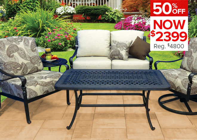 50% Off Berkshire 4 Piece Deep Seating. Now $2,399