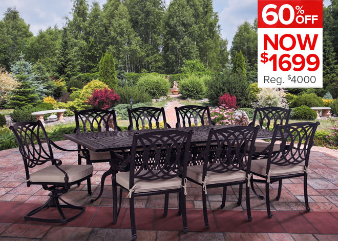 60% Off Lisbon 7 Piece Dining. Now $1,699