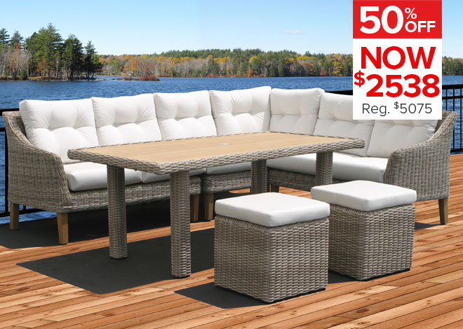50% Off Cambria Sectional. Now $2538