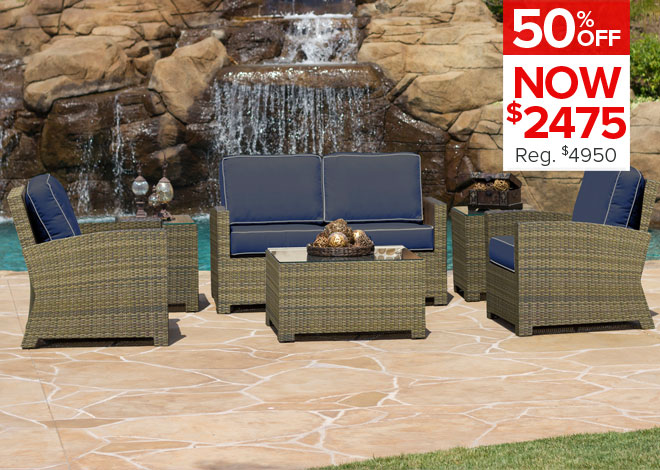 50% Off Cabo 4 Piece Deep Seating. Now $2,475