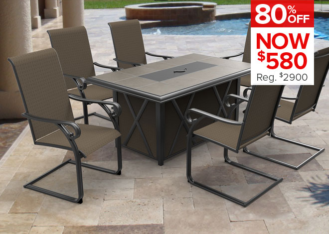 80% Off Siesta Cove Fire Pit Dining. Now $580