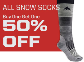 All snow socks, buy one get one 50% off.