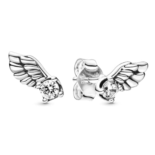 Pandora Sparkling Angel Wing Stud Earrings 298501C01