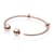 PANDORA Rose™ Open Bangle with Logo Caps 586477