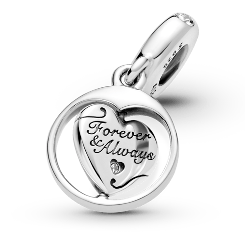 Pandora Spinning Forever &amp; Always Soulmate Dangle Charm