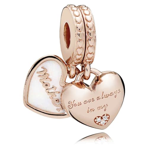 PANDORA Rose™ Mother &amp; Daughter Hearts Dangle Charm
782072EN23